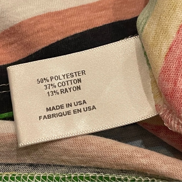 Pam & Gela Rainbow Stripe Tee in Multi Petite - Picture 9 of 10